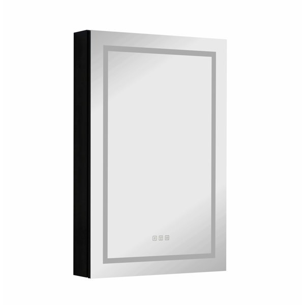 MaMa 24'' W 36'' H Recessed Framed Medicine Mirror Wayfair